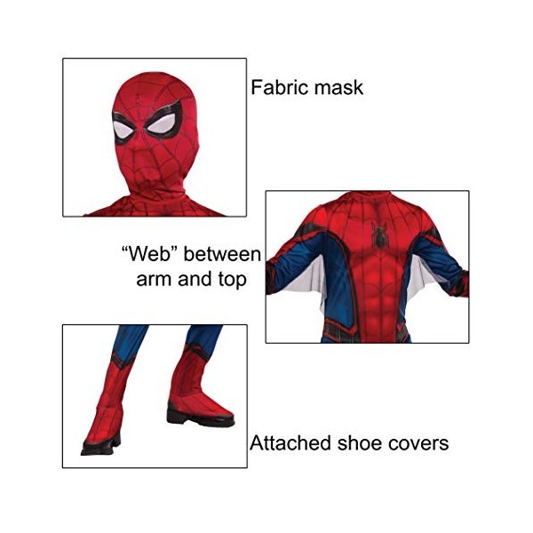 Rubies Costume Officiel Marvel Spider-Man loin de Chez soi, Spiderman Enfant Bleu et Rouge, Grand - 8-10 ans