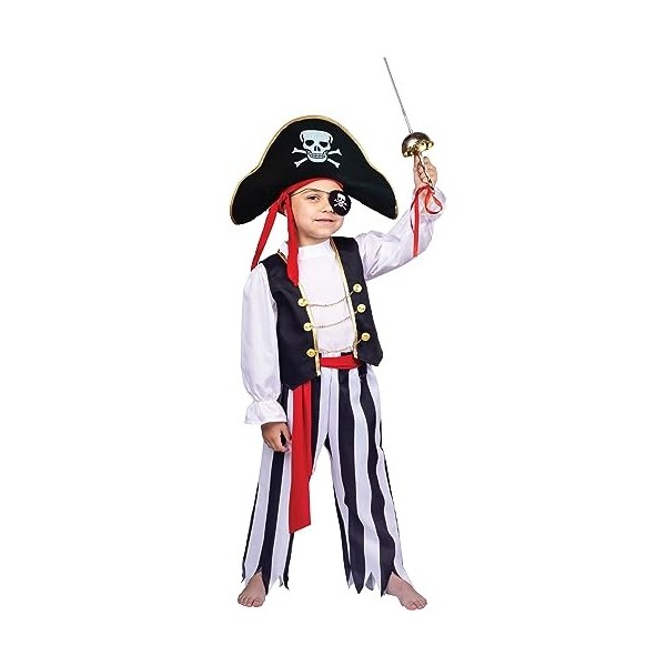 Dress Up America Costume de pirate pour garçons - Ensemble de costumes de pirate pour enfants - Ensemble dhabillage comprena