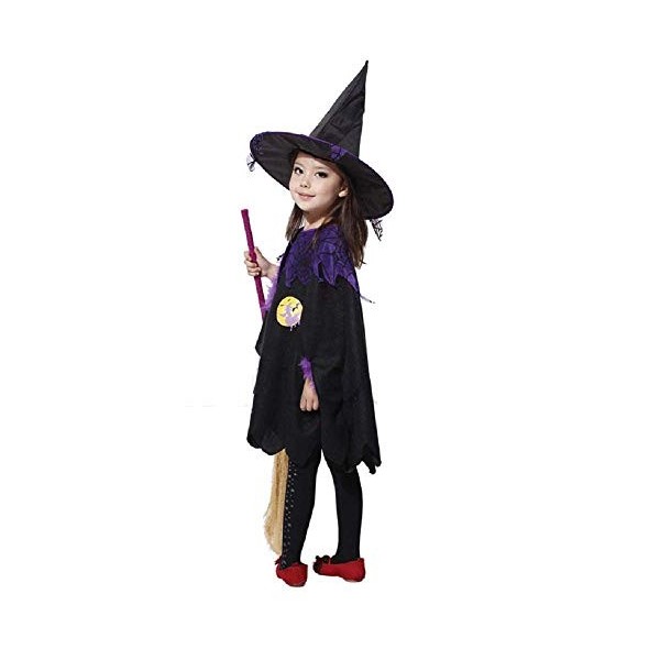 Lovelegis Costume de petite fille sorcière - petite fille sorcière - sorcière - déguisement - carnaval - halloween - cosplay 