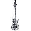 COOLMP Lot de 12 - Guitare Rock Gonflable zébrée - Taille Unique - Accessoires de fête, Costume, déguisement, Jeux, Jouets