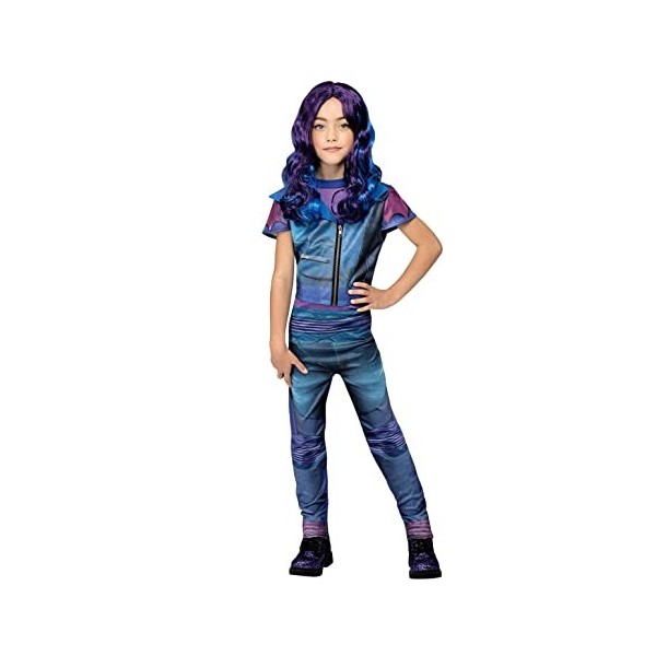 Smiffys Déguisement Disney Descendants Mal 51588M pour fille, noir et violet, taille M - 7-9 ans