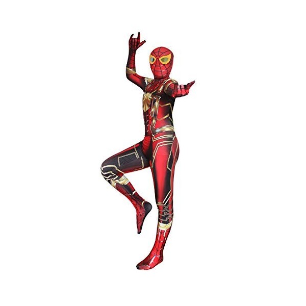 MODRYER Fer Spider Man Cosplay Costume Unisexe Filles Garçons Jumpsuit Halloween Party Déguisements Enfants Bodysuit Costume 