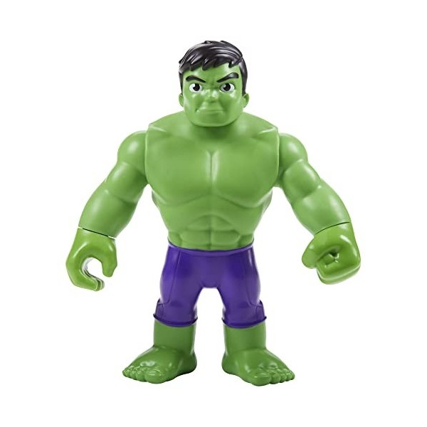 Hasbro Marvel Spidey et Ses Amis Extraordinaires, Figurine de héro géante 22 cm Hulk, Jouet pour Enfants à partir de 3 Ans, T