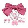 MRLTOP Filles Princesse Peach Dress Up Set Peach Enfants Costume Déguisement Princesse avec Couronne et Accessoires pour Hall