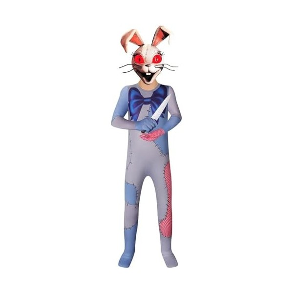 Déguisement Freddy Rabbit de Cinq Nuits pour Enfants de 5 à 12 Ans, déguisement dhalloween FNAF avec Masque,Gris,130