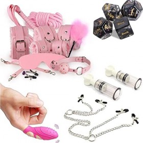 Fly love Ensemble de 14 pièces Ensemble de costume en cuir Accessoires de costume de jeu alternatif Rose