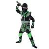 Spooktacular Creations Costume de ninja vert pour garçons fêtes à thème ninja, déguisement dHalloween, jeu de rôle ninja, fê