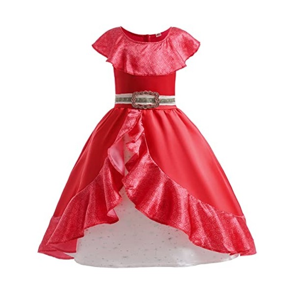 Foanja Princesse Elena Robe Fille Déguisement Robe de Soirée et Princesse Accessoires Cosplay Halloween Noël Carnaval Anniver