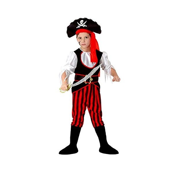 KIRALOVE - Costume de Pirate - Corsaire - Déguisement - Carnaval - Halloween - Cosplay - Accessoires - Taille M - 4-6 ans 110