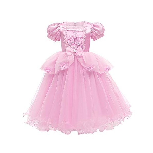 IMEKIS Costume de Cendrillon Sofia pour fille,Costume de princesse danniversaire,Costume de fée avec volants,Robe tulle pour