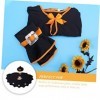 Enfants 3 Ensembles Et Cape Truc Garçons Hauteur Enfants Chapeau Tenues Costumes Sorcier Robe Cosplay Fête Filles Citrouille 