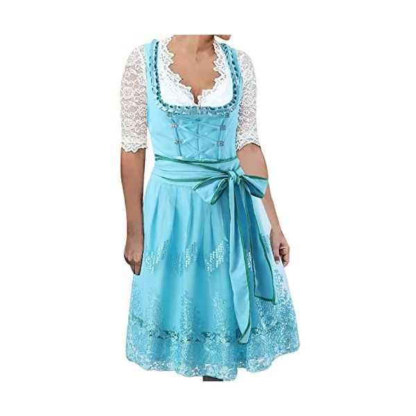 Robe Oktoberfest Femme Robe de Costume Dirndl Déguisement Oktoberfest Femme Robe Traditionnelle pour Femme Oktoberfest Dirndl