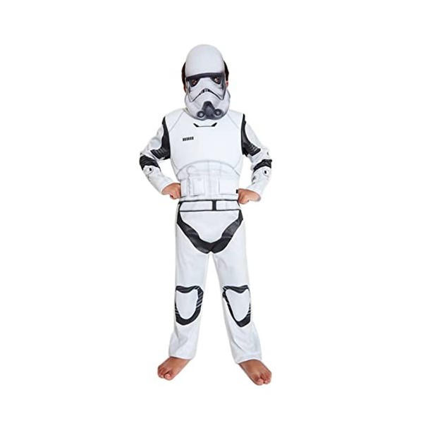 nezababy Storm Costume Trooper Masque Enfant Combinaison Casque Kit Complet Empire Tenue Jeu de Rôle Costume de Carnaval Acce