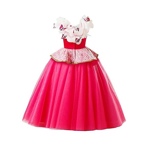 Lito Angels Deguisement Costume Robe La Belle au Bois Dormant Princesse Aurore avec Accessories pour Enfant Fille, Taille 7-8