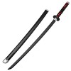 CClz Couteau Sword Sword Sword Slayer Anime Black Samurai Ninja Wooden Sword Avec Fourreau, Accessoires DArmes Anime Ninja S