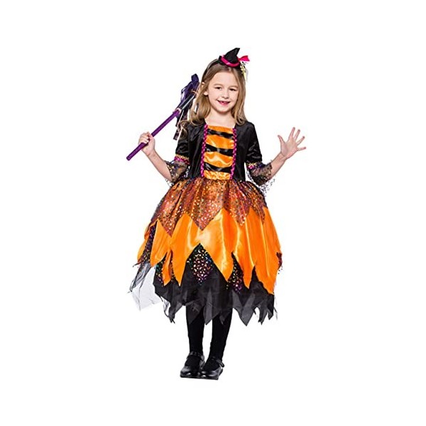 ibasenice Cosplay Robe Vampire Costume Filles Vêtements Enfants Sorcière Robe Sorcière Jeu De Rôle Robe Filles Costume De Cit