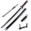 OPFWBH Épée en Bois Ninja Japonais Katana Samurai Sword Anime Texture Originale pour Halloween/fête À Thème Accessoires De Dé