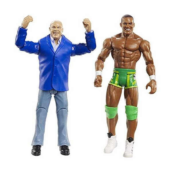 WWE Coffret Kurt Angle vs. Jason Jordan figurines articulées de 17 cm en tenue de combat, jouet à collectionner, GBN52