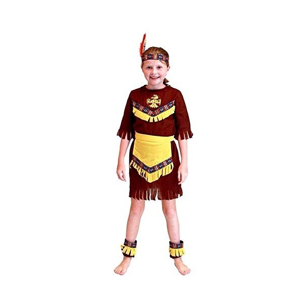 Costume indien - déguisement - carnaval - native american halloween - ethnique - couleur verte - fille - taille xl - 8/9 ans 