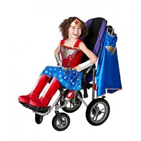 Rubie’s Déguisement Wonder Woman Adapté, I-702854S, Rouge et Bleu, S