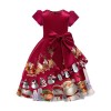 Yavion Robe Bébé Noel Deguisement Fille 4 Ans Tenue Mère Fille Assortie Robe Coktail Rouge DéGuisement Enfant Fille Déguiseme