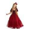 Yavion Robe Bébé Noel Deguisement Fille 4 Ans Tenue Mère Fille Assortie Robe Coktail Rouge DéGuisement Enfant Fille Déguiseme