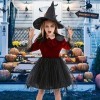 dobooo Déguisements dhalloween pour Filles,Déguisement de sorcière dhalloween Accessoires de déguisement Jupe et Chapeau - 