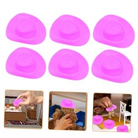 TOYANDONA 150 Pièces Mini Chapeau De Cowboy Mini Cowboy Chapeaux Maison De Poupée Accessoire Rose Décor Rose en Plastique Min