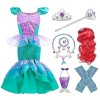 SunnyLisa Deguisement Sirene Fille, Robe de Sirène Princesse, Costume Sirene Fille, avec Accessoires de Sirène, Deguisement S