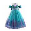 AISHANGYIDE Fille Ariel Sirène Princesse Robe Déguisement Costume Anniversaire Fête Halloween Carnaval Cosplay Enfants Robes 