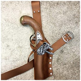 HLGQ Holster de Pistolet de Pistolet médiéval, Accessoires de vêtements de Pirate de la Renaissance, Portefeuille en Cuir PU,