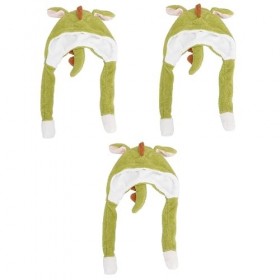 Toyvian 3 Pcs Chapeaux De Stand en Forme De Nouveau Dessin Animé Accessoires Cadeaux Confortable Créatif Coton Chaud Adulte B