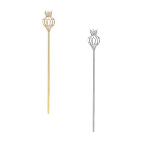 Harilla 2 Pièces Strass Sceptre Princesse Baguettes Accessoires de Jeu de Rôle, Styled