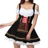 Tenue Bavaroise Femme Costume Fête de La Bière Femme Allemande Déguisement Femme Robe Traditionnelle Midi pour Femme Oktoberf