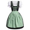 Tenue Bavaroise Femme Costume Fête de La Bière Femme Allemande Déguisement Femme Robe Traditionnelle Midi pour Femme Oktoberf