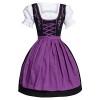 Tenue Bavaroise Femme Costume Fête de La Bière Femme Allemande Déguisement Femme Robe Traditionnelle Midi pour Femme Oktoberf