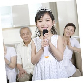 Toyvian 4 Pièces Modèle De Microphone Accessoire De Micro De Karaoké Microphone en Plastique pour Enfants Jouet De Micros en 