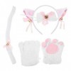 Totority 3 Ensembles Costume Mignon Bandeau De Chat Cosplay Oreilles De Chat À Bandeau Tenue De Déguisement De Chat Vêtements