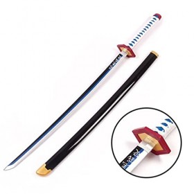 NIANXINN Lame de Tueur de Démons Pour Épée En Bois, Épées DAnime de Jeu DEnfant, Modèle DArme DAccessoire DÉpée En Bois 