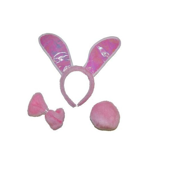 COOLMP Lot de 6 - Accessoires déguisement Lapin Bunnys Tout Rose