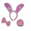 COOLMP Lot de 6 - Accessoires déguisement Lapin Bunnys Tout Rose