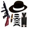 Lot de 5 accessoires de costume de gangster pour homme adulte