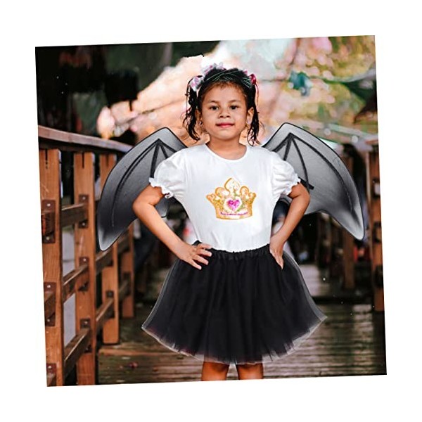 Toyvian Enfant 4 Ensembles Ailes Adorable Aile Cosplay Décoratif Ange Partie Enfants Petit Diable Jupe Robe De Gaze Bandeau A