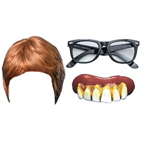 Mega_JumbleSale Austin Powers Spy Tv Gigolo Groovy Kit daccessoires pour déguisement de bébé des années 60 avec perruque, de