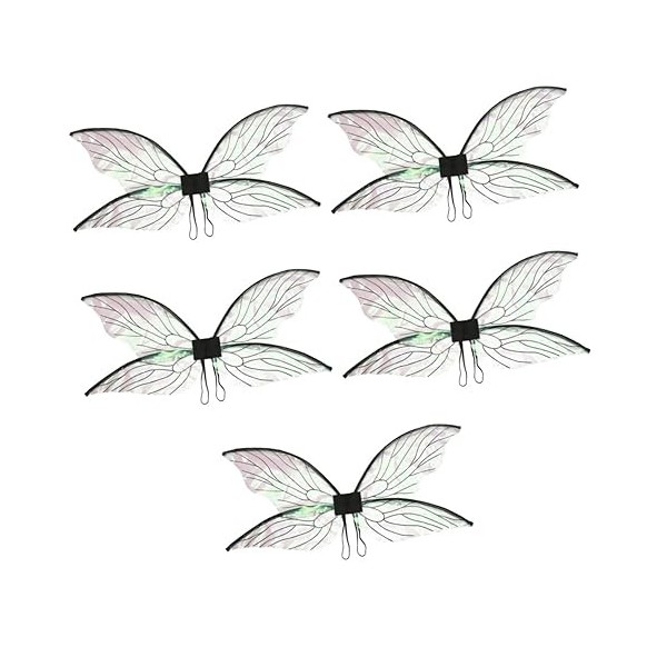 Holibanna 5 Pièces Princesse Fête Femmes Noir Vêtements Papillon Halloween Décoratif Enfant Accessoire Costume Sangles Avec D