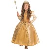 Dress Up America Majestueux Costume de Princesse Dorée pour Filles - Beau Costume pour Jeu de Rôle - Robe de Bal Dorée pour E