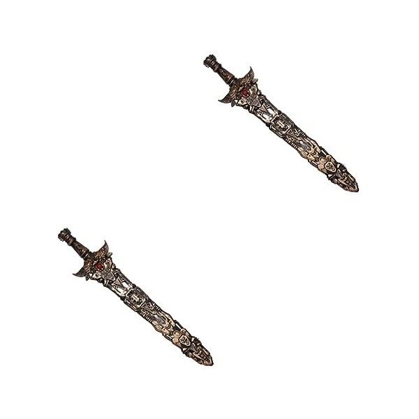 Amosfun Jouets pour Enfants 10 Pièces Jouets Accessoires Maquillage Jouets Halloween Prop Costume Accessoire Guerrier Épées J