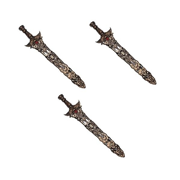 Amosfun Jouets pour Enfants 10 Pièces Jouets Accessoires Maquillage Jouets Halloween Prop Costume Accessoire Guerrier Épées J