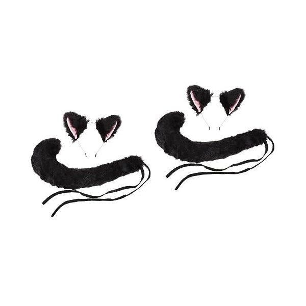 FOMIYES 4 Ensembles Bandeau Oreilles De Chat Oreilles De Renard Et Costume De Chat Bandeau Oreilles Moelleuses Bandeau Bandea