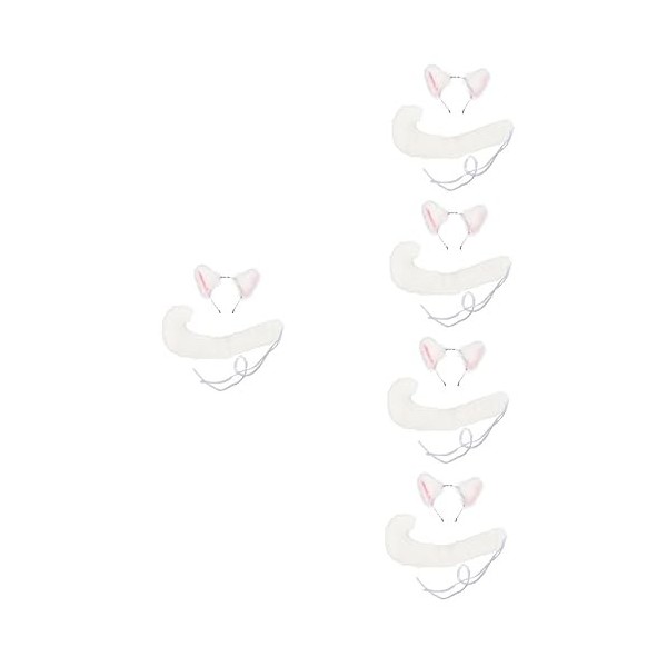 FOMIYES 4 Ensembles Bandeau Oreilles De Chat Oreilles De Renard Et Costume De Chat Bandeau Oreilles Moelleuses Bandeau Bandea